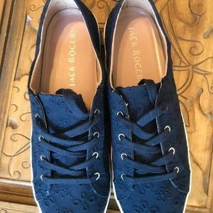 New navy eyelet Jack Rogers sneakers